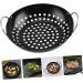 POPETPOP 2pcs Portable Round Baking Pan Round Grill Nonstick Frying Pan Veggies Grilling Household Grill Pan Pizza Metal Grill Pan Grill Cage BBQ Pan Leaky Disk Iron with Holes - Buy Online on GoSupps.com