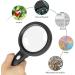 8X Handheld Magnifying Glass Optical Lens Glass Magnifier with 2 LED Lights for Reading Repair Coin Stamp Collection Microscope - Buy Online on GoSupps.com