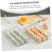 Uonlytech Egg Storage Box Bandejas Para Comida Fridge Crisper Refrigerator Hanging Egg Holder re-usable White 30.5X20X8.5cm - Buy Online on GoSupps.com