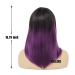 Sallcks Ombre Black Purple Wig - Medium Long Straight Synthetic Full Wig for Women - Natural Look for Daily Wear, Parties, and Halloween - Buy Online on GoSupps.com
