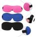 Mobestech 15 Pcs 3D Sleep Mask - Comfortable Polyester Eye Masks for Travel - Assorted Colors - Perfect for Airplane Sleep - Buy Online on GoSupps.com
