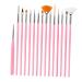 minkissy 1 Set Crystal Nail File Crystal Set Professional Pedicure Kit Nail Liner Brush Set Professional Manicure Set Nail Art Pen Kit Nail Painting Tools Nail Art Liner Paint Pen 20X2X1CM