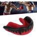 Buy Sports Mouth Guard for Basketball Football & Lacrosse - Soft Silicone Tooth Protection in Red & Black - Buy Online on GoSupps.com