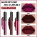 DNM 3Pcs Matte Liquid Lipstick Set - Dark Red Purple Plum Long-Lasting Waterproof 24HR Lip Stain for Women - A-3Pcs Set - Buy Online on GoSupps.com