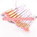 Nevsetpo Marble Pink Makeup Brush Set - 15+2 Premium Synthetic Brushes with Holder and Roll Case Organizer - Buy Online on GoSupps.com