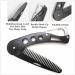 Stainless Steel Folding Beard Comb for Men - Anti-Static Pocket Comb for Beard and Mustache Styling - Buy Online on GoSupps.com