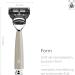 M HLE Rytmo System Razor - Elegant Resin Handle Chrome-Plated Accents Compatible with Gillette Blades - International Shipping Available - Buy Online on GoSupps.com
