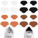 flintronic 8 Pairs Microfiber Heel Repair Patch Self Adhesive Heel Patch Shoe Hole Prevention Patch for Most Types of Shoes and Seats Large Size + Small Size (Black + White + Brown + Dark Yellow) #3 8 Pairs-black & White & Coffee & Yellow