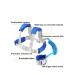 Baby Anti Lost Wrist Link - 2 in 1 Dark Blue Safety Walking Leash for Kids - Upgraded Safety Locks Included - Buy Online on GoSupps.com
