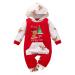 Loalirando Baby Girl Boy Christmas Romper Jumpsuit Overall Newborn Toddler Xmas Outfit Clothing One Piece My First Christmas 3-6 Months Red 58 - Tree & Elk