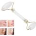 White Jade Roller High Quality Natural Jade Unique Pattern Anti-Aging Face Roller Jade Roller for Face Back Waist for Face Arm(White jade) - Buy Online on GoSupps.com