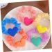 FRCOLOR Girl Hair Ties Heart Ruffled Hair Tie Heart Charm Hair Tie hair Women Scrunchies hair ties for girls scrunchies for women Ponytail Holders women's sweet cloth hair - Buy Online on GoSupps.com
