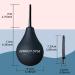Black Silicone Enema Ball Set - 7.9 oz with 23.6" Hose & 4 Nozzles | Portable Cleaning for Men & Women - Fits Most Shower Systems - International Shipping Available - Buy Online on GoSupps.com