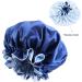 Royal Blue Double Layered Silky Satin Bonnet Cap for Women - Ideal for Curly Hair, Sleeping and Hair Wrapping - Buy Online on GoSupps.com