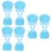 FOMIYES 12 Pcs Rabbit Ears Facial Brush Facial Cleaning Pad Exfoliator Brush Facial Cleansing Brush Facial Cleaning Brush Facial Massager Silicone Brush Pore Brush Silica Gel Miss Face Light Bluex3pcs 7.5x7.5cmx3pcs