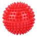 Fitness massage ball portable durable plastic finger tension ball body spiky balls tools for inside and outside Small size 7.5 cm red
