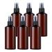 TIANZD 6 Pieces Empty 200 ml Brown PET Plastic Fine Mist Pump Spray Bottles with Black Sprayer for Cosmetic Perfume Water Travel Portable Containers Refillable 1x Funnel 200ml