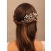 Chargances 2 Pieces Pearl Wedding Hair Pins Crystal Bridal Hair Pins Set Elegant Rhinestone Beaded Bride Headpiece Hair Accessories for Women and Girls (Gold) - Buy Online on GoSupps.com