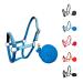 Tahoe Tack Patterned Nylon Mini Horse Halters with Padded Noseband and Matching 7 Soft Grip Lead Rope Blue Chevron Mini Horse B (Over 34")