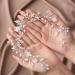 GORAIS Silver Crystal Bride Wedding Hair Vine Headband with Pearls - Bridal Flower Headpiece for Women and Girls - Buy Online on GoSupps.com