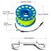 Seafard 5ft Scuba Diving SMB with 98ft Finger Spool Reel - Yellow SMB, Blue Reel - Buy Online on GoSupps.com