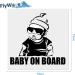 Flywave Baby On Board Sticker | 2 Waterproof Car Decals | 15x15 cm Sun Protection Baby Safety Stickers - Buy Online on GoSupps.com