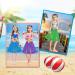 Girls Elastic Hawaiian Hula Dancer Grass Skirt with Flower Costume Set - Green | [Brand Name] - Buy Online on GoSupps.com
