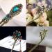 LEEQ Vintage Hair Sticks Chinese Hair Sticks Vintage Chinese Hairpin Antique Hairpin Metallic Hair Stick for Decorative Hair Styling Fixed (6 Pieces) - Buy Online on GoSupps.com