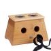 Zhongjiuyuan Bambus-Moxa-Box Brenner Moxa roll holder neck body naval Akupoint massage therapy Chinese traditional moxibusization tools (2 holes)