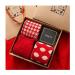 Chinese New Year Red Socks Fashion Women's Cotton Socks Sports Socks Spring Festival Good Luck Socks with Gift Box 3 Pairs (Color : Red-3 Size : 34-39) 34-39 Red-3