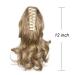 Voluminous Wavy Ash Blond Ponytail Extension - 30cm Corrugated Hair Braid | Realistic 110g Hair Piece for Effortless Style - Buy Online on GoSupps.com