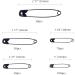 TUPARKA Black Safety Pins Assorted Sizes for Art Craft Sewing Jewelry Making - 300 pcs in PP Box - Buy Online on GoSupps.com