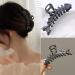 Fish Bone Hair Clips Claw Metal Black | Non-Slip Hair Styling Catch Clips 1Pc - Buy Online on GoSupps.com