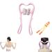 Neck massage device with back massager 2024 handheld nocolate till massage roller with 6 roller balls for pain relief in the neck shoulders and legs (color: pink) rose