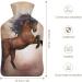 Jumping Horse Hot Water Bottle with Plush Cover - Hand Warmer for Adults & Kids - 26.5x15.3cm | International Shipping - Buy Online on GoSupps.com