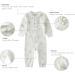 Owlivia Organic Cotton Zip Up Baby Sleep and Play Romper - Feather Print, Long Sleeve, Footless, 3-6 Months - Buy Online on GoSupps.com