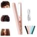 Mini Dual-Purpose Curling Iron ceramic Mini Hair Curler Mini Curling Iron for Short Hair 2 In 1 Mini Curling Wand Curling and Straightening Iron Hair Straightener Curling Iron (C)