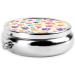 Small Animal Footprints Portable Metal Pill Box | Round Mini 3-Compartment | Travel-Friendly Design for Small Pills - Buy Online on GoSupps.com