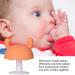 Food Grade Silicone Baby Teething Toy | Cute Mushroom Shape | For Babies Over 4 Months | Orange - Buy Online on GoSupps.com