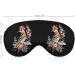 Hoopoe Bird Flower Eye Mask | Soft Blindfold Cover for Travel & Sleep - Adjustable Night Eyeshade - Buy Online on GoSupps.com