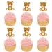 E-ASUM 24 Pcs Bear Cupcake Cake Toppers Bear Birthday Cake Decorations for Animals Themed Baby Shower Birthday Party Cake Decorations Supplies - Buy Online on GoSupps.com