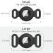 Waterproof Airtag Case for Dog Cat Collar Apple Air Tag Protective Holder GPS Tracking Finder for Pet Silicone Case for Dog Collar Cat Loop Holder Pet Accessories Small Black - Buy Online on GoSupps.com