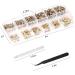 1788 Pieces Flatback Rhinestones for Crafts Nail Gems Gemstones Crystals Jewels Craft Glass Diamonds Stones Bling Bedazzler Kit with Tweezers and Picking Pen 12 Colors (Champagne) - Buy Online on GoSupps.com