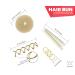 Hawwwy Hair Bun Maker Kit - Easy Fast Tool for Women, Girls, Kids - Gold Large Donuts, Snap & Roll, Spin Pins - Blonde - Buy Online on GoSupps.com