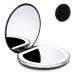 YUSONG Makeup Mirror  Compact Mirror Pocket Mirror Small Portable Folding Double Sides Round Mirrors with Light Travel Purse Size 1x/5x Magnifying USB Rechargeable Mirror for Women (Black)
