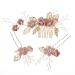 4-Piece Gold Wedding Hair Combs - Pearl & Rhinestone Bridal Hair Accessories for Brides & Bridesmaids - Pink - Buy Online on GoSupps.com