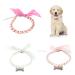 3 Pcs Pet Bone Pendant Necklaces Pet Pearl Alloy Neck Straps Shiny Rhinestone Pendant Collars for Pet Clothing Accessories