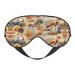 SSIMOO Sea Star Seashell Sandy Beach Theme Sleep Mask-Adjustable Breathable Fashionable Eye Mask for A Comfortable Sleep Experience Black