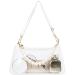 Clear Clutch Purses For Women 12" Small Clear Purse Clear Crossbody Bag Stadium Approved with Pearl Purse Strap