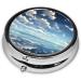 White Clouds Over The Sea 3-Compartment Pill Box Organizer | Portable Travel Pill Box for Convenient Medication Management - Buy Online on GoSupps.com